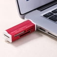 thumbnail image 3 of 1 Lector de Tarjetas de Memoria USB2.0 4 en Multi para SD/SDHC/Mini SD/MMC/TF Rojo, 3 of 6