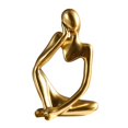 thumbnail image 1 of Estatua de resina abstracta, decoración moderna, sala de estar, única, estatuas y esculturas (oro), 1 of 5