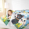 thumbnail image 6 of Castle Fairy Kawaii Dogs 2pcs Bedding Comforter Set,Chic Flower Twin Comforter Sets,Floral Animal Breathable Bedding Set,Ultra Soft Cartoon Home Decor,Reversible, 6 of 8