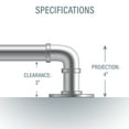 thumbnail image 3 of Domovina 1" Industrial Pipe Design Adjustable Pole-Color:Black,Size:84"-120", 3 of 3