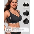 thumbnail image 3 of Sujetador OEAK, sin costuras, festoneado, sin aros, para flexiones, negro XL, 3 of 6