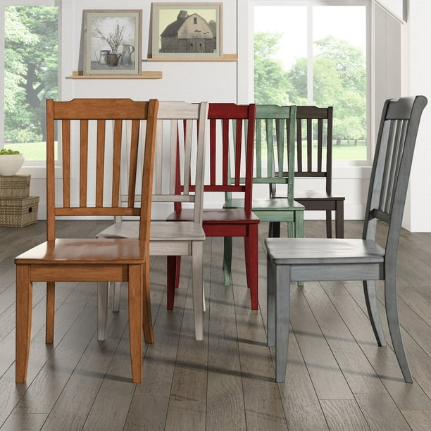iNSPIRE Q Eleanor Slat Back Wood Dining Chair (Set of 2) by Classic