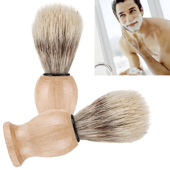RAGUPEL Men Shaving Brush Hair Shave Wood Handle Barber Tool