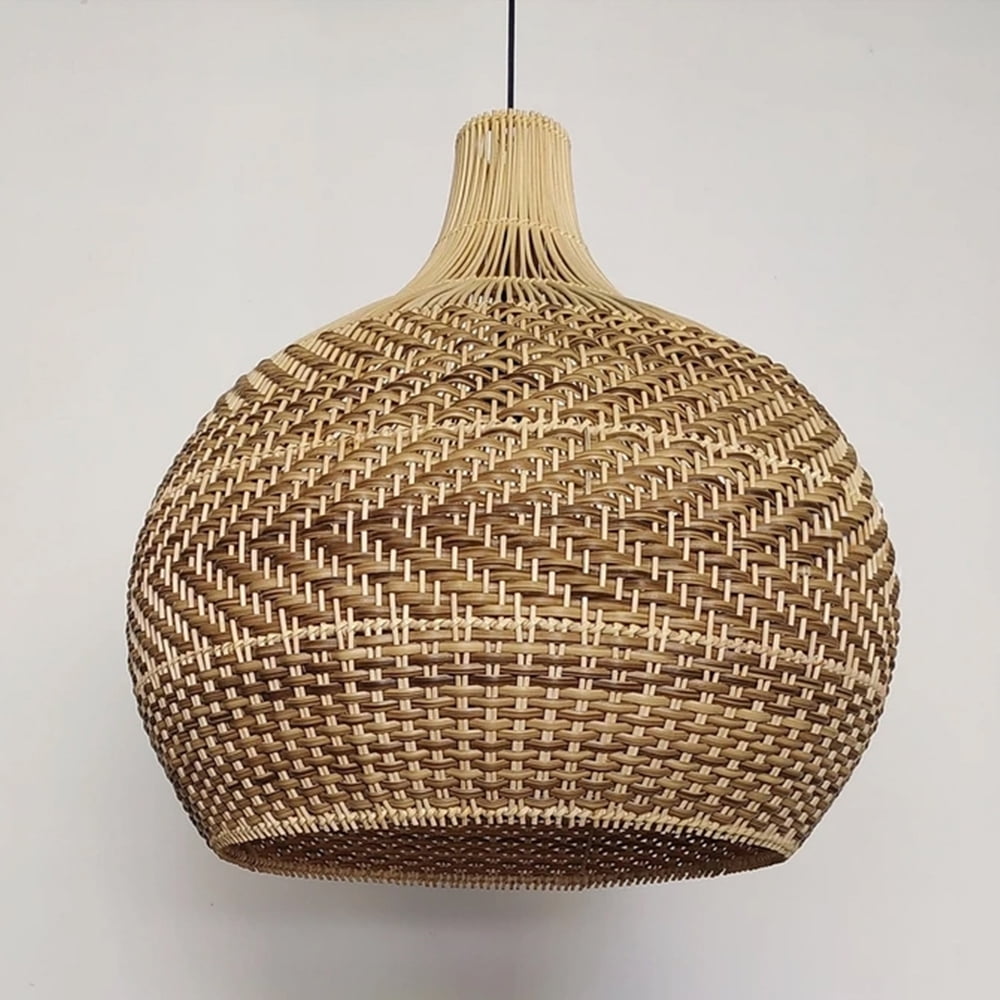 Arturesthome Handmade Wicker Rattan Pendant Light Fixtures For Kitchen Island