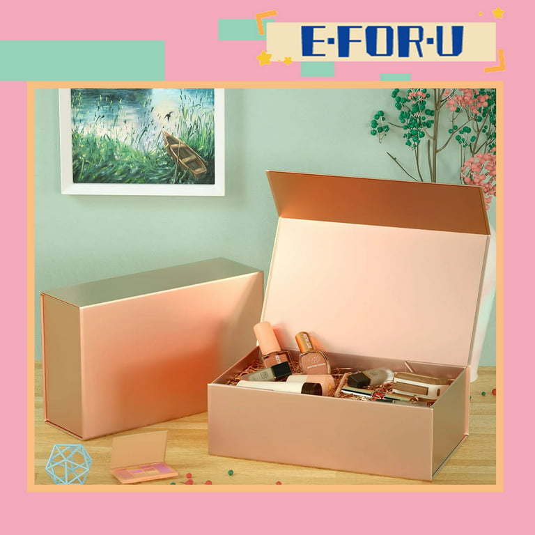  Natudeco Gift Container Box Square Gift Storage Box High‑End  Paper Gift Box or Bridesmaid Proposal Gifts Wedding Birthday Holiday Gift  Packaging(Black) : Health & Household