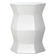 thumbnail image 1 of Safavieh Modern Hexagon Ceramic Decorative Garden Stool, White, 1 of 4