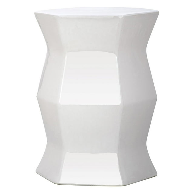 Safavieh Modern Hexagon Ceramic Decorative Garden Stool, White