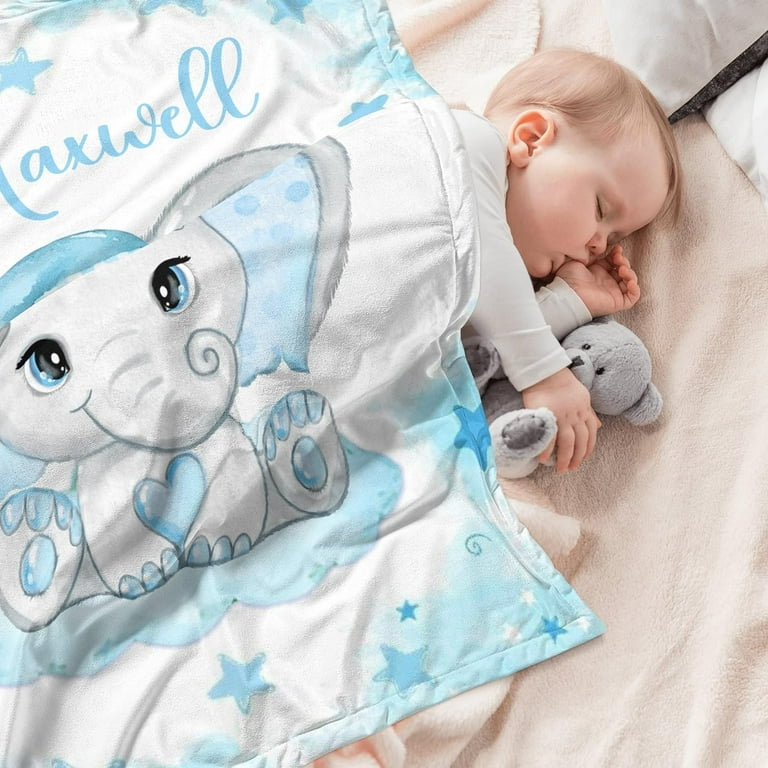 Personalized Baby Blanket for Boys Custom Baby Blanket with Name Super Soft Personalized Name Blankets for Kids Custom Animals Blanket for Infant Toddler Baby Gift Blanket for Birthday Walmart