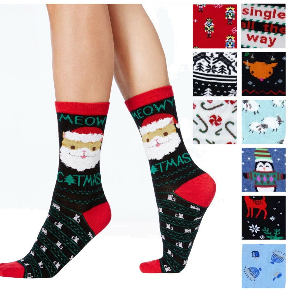 Women's Holiday Season Christmas Crew Neck Socks | Walmart Canada