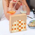 thumbnail image 3 of Yayeee Napkin Holder for Table Set of 2 Kitchen Paper Tissue Organization, Orange Checkered Pattern, 3 of 8