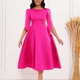 thumbnail image 2 of Womens Cocktail Dress Pleated A Line Church Guest Dress Flowy Casual Dresses, 2 of 7