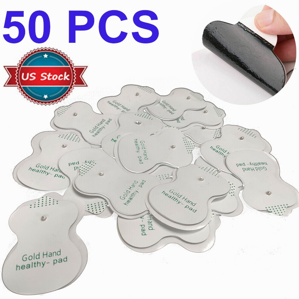 50PCS Snap On Replacement Pads For Pulse Massager & Electrode Tens Unit USA