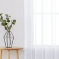 thumbnail image 3 of MAWCLOS Rideau de Fenêtre 2 Panneaux Rideaux Transparent Long Voile Transparent Poche pour Tringle Uni Blanc Habillages Basique Plusieurs Tailles Blanc 2 Pcs-L : 28 Pouces x H : 47 Pouces, 3 of 5