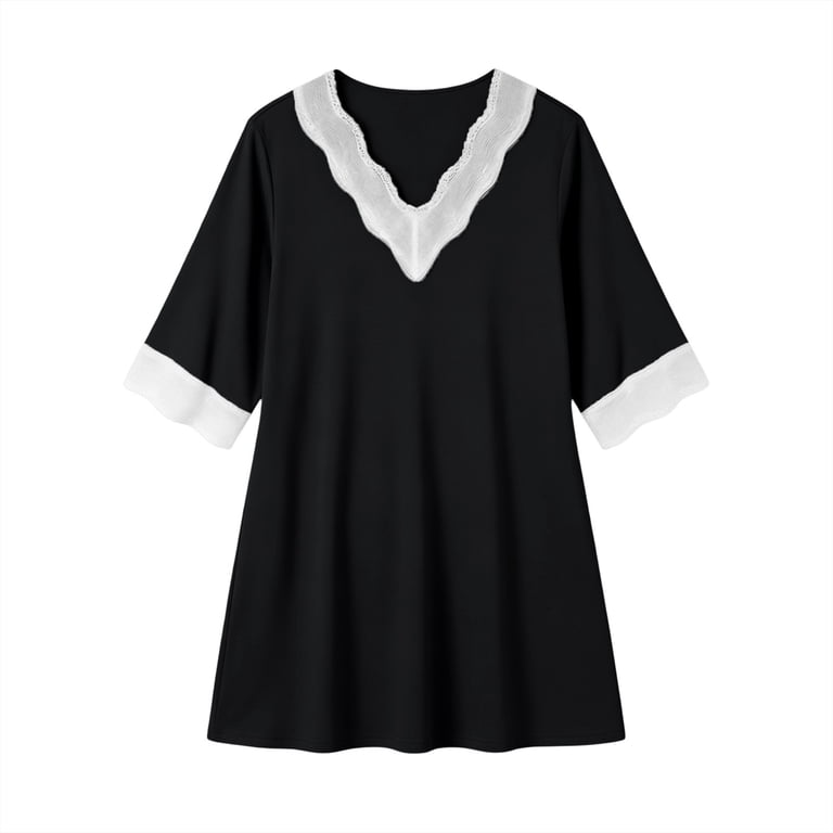 long sleeve babydoll dress womens Loose Linen Dress With Long Sleeves, Knee Length Babydoll Dress