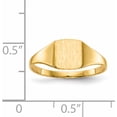 thumbnail image 6 of 14K Yellow Gold 6.5X7.0mm Closed Back Signet Ring (Size 6) Made In United States rs356, 6 of 6