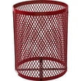 thumbnail image 4 of Global Industrial Outdoor Diamond Steel Trash Can With Dome Lid, 36 Gallon, Red, Unassembled, 4 of 7