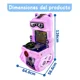 thumbnail image 2 of Máquina Recreativa Infantil, Cabina que Funciona con Monedas, Simulador de Conducción, 126 × 64,6 × 56,6 cm (Rosa), 2 of 3