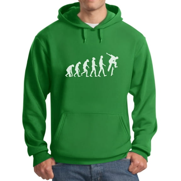TeeStars Men's - Evolution Of Skate Hoodie XX-Large Green