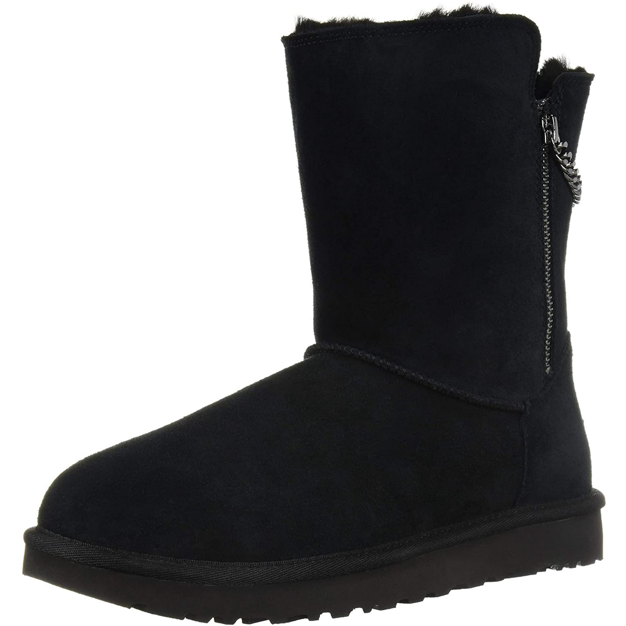 Ugg classic short sparkle zip black discount