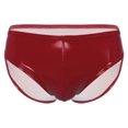 thumbnail image 3 of Pantalones cortos de charol con efecto mojado para hombre, calzoncillos tipo bóxer con bolsa abultada, pantalones cortos de látex para fiestas en la piscina, ropa de discoteca, pantalones cortos ajust, 3 of 5