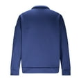 thumbnail image 5 of DPTALR Men's Full-Zip Sweatshirt,Outdoor Gym Sports Jacket,Long Sleeve,Stand Collar,Athletic Sweatshirt with Pockets,Blue,Big and Tall Men XL, 5 of 9