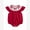 Red, variant on Newborn Baby Boys Girls Smoked Romper Embroidery Round Neck Ruffle Sleeve Bubble Bodysuit Summer Clothes Causal Outfits
