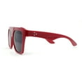 thumbnail image 3 of Flat Top Oversized Rectangular Plastic Retro Racer Fashion Sunglasses Red - Black, 3 of 4