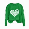 thumbnail image 4 of Towmus Women's Cute Love Heart Sweatshirt Casual Long Sleeve Crew Neck Sweatshirts Fall Loose Fit Y2k Pullover Tops, 4 of 6