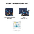 thumbnail image 4 of Mi Zone Kids Twin/Twin XL Size Comforter Sets, 3-Piece Kids Bedding Set for Boys, Space Rocket Ship Comforter Bed Set, Navy, 4 of 8
