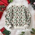 thumbnail image 5 of WQNVRNR Girls Christmas Knit Sweater Crewneck Long Sleeve Casual Comfortable Holiday Cute Pullover Tops Multicolor 5T, 5 of 9