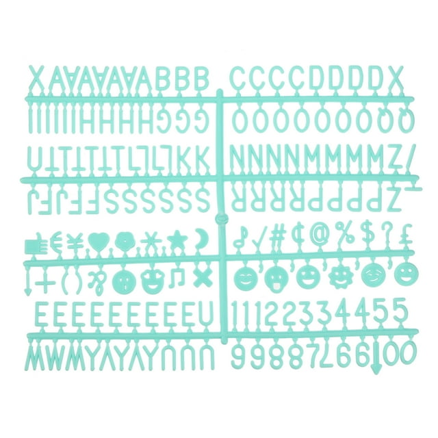 Uxcell Felt Letter Board Letters Numbers Symbols 3/4 inch Light Green Alphabet Message Board Changeable