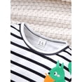 thumbnail image 5 of NZRVAWS Baby Boys CLothes 12 Months Baby Boys Stripe 18 Months Baby Boys Jumpsuits Animals Print Bodysuits Hat 2Pcs Outfits Black, 5 of 7
