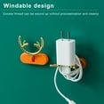 thumbnail image 4 of HOZADOIE Deer Horn Hook Kitchen & Dining Non-Marking Hooks No-Punch Plug Data Cable Charger Power Plug Storage Key Antler Hooks Power Plug Storage Key Antler Hooks, 4 of 5