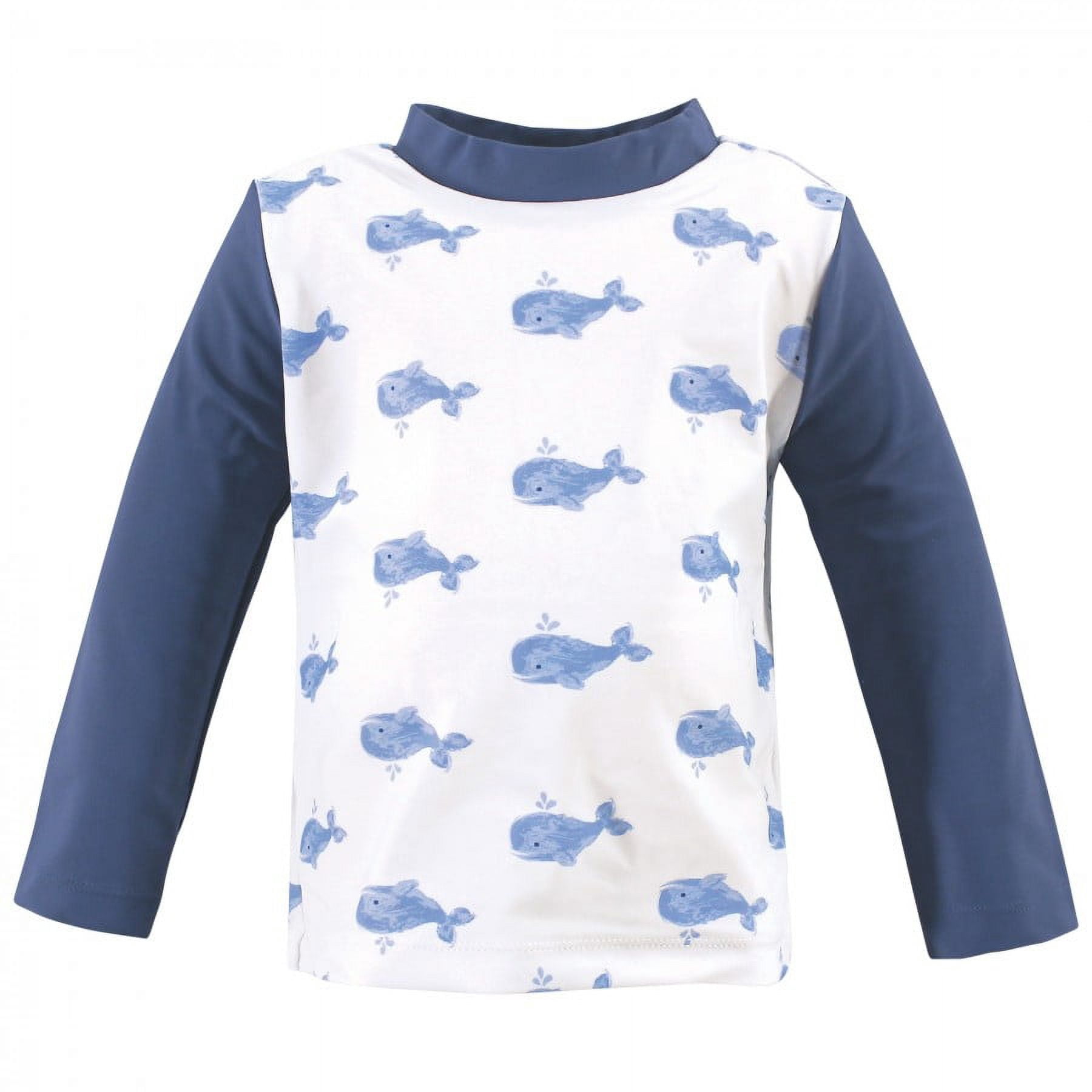 Hudson Baby Infant Boy Swim Rashguard Set, Blue Whale, 18-24 Months