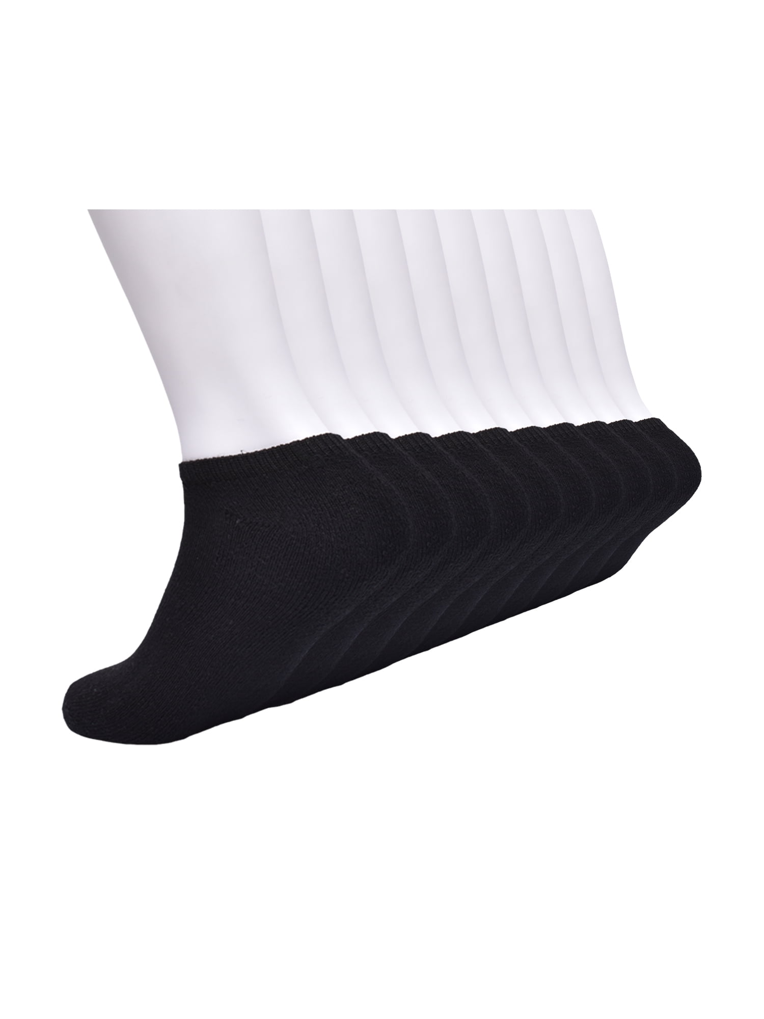 Wonder Nation Girls Cushioned No Show Socks, 10-Pack, Sizes S (6-10.5) - L (4-10)