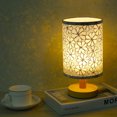 thumbnail image 6 of Tcwhniev Modern Table Lamp 10.2" Beige Remote Control LED Linen Night Light Warm White Bedside Lamp USB Powered for Bedroom Living Room Decoration(Three Color Adjustable), 6 of 8