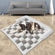 thumbnail image 1 of Cama ortopédica para perros con borde acolchado | Colchón de apoyo para mascotas que alivia las articulaciones | Colchoneta de felpa para jaula para perros medianos y grandes, 1 of 5
