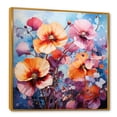 thumbnail image 2 of Designart "Medley Of Vibrant Pansies I" Pansies Floater Framed Canvas Wall Art, 2 of 5