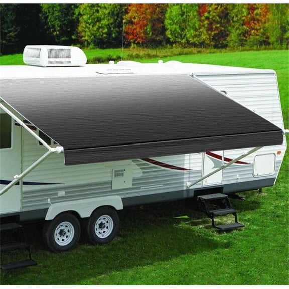 EA166C00 16 in. Black Fade & White Spring Awning