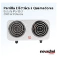 thumbnail image 5 of Parrilla Electrica Dos Quemadores Doble Termostato Estufa Nevashel Nevashel PEISP-2021, 5 of 5