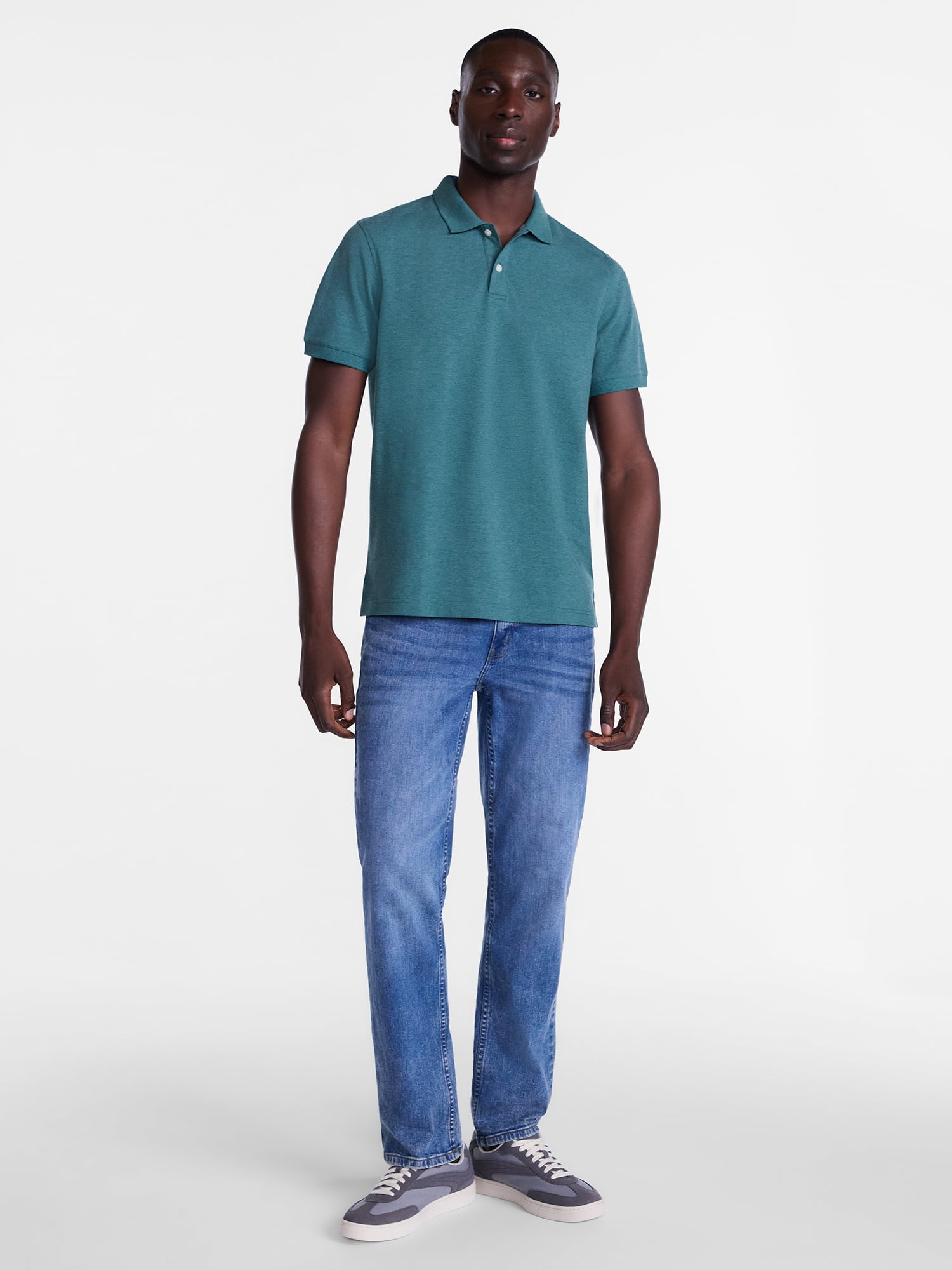 George Men's and Big & Tall Men's Pique Polo Shirt with Short Sleeves, Sizes XS-5XL, LT-3XLT