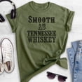 thumbnail image 2 of Smooth As Tennessee Whiskey T-shirt, Unisex Women's Men's Shirt, Whiskey Shirt, Vacation Shirt, Liquor Tee, Heather Military Green, 3X-Large, 2 of 6