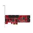 thumbnail image 2 of StarTech.com SATA PCIe Card, 10 Port PCIe SATA Expansion card, 6Gbps SATA Card, Low/Full Profile, Stacked SATA Connectors, ASM1062 Non-Raid SATA Controller Card / Adapter - PCI Express to SATA Converter - Storage controller - SATA 6Gb/s - low profile - PCIe 2.0 x2, 2 of 12
