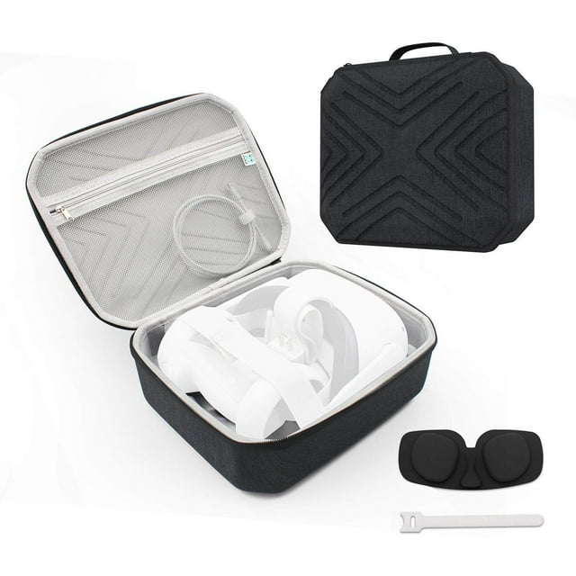 Estuche de viaje compatible con auriculares para juegos Oculus Quest 2 VR Estuche protector a prueba de golpes (no aplicable a auriculares Elite)