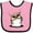Pink and Black, variant on Inktastic KiniArt Owl Boys or Girls Baby Bib