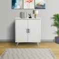 thumbnail image 6 of Transitional Style 2 Door Wooden Bar Cabinet with Splayed Legs, White - Saltoro Sherpi, 6 of 6