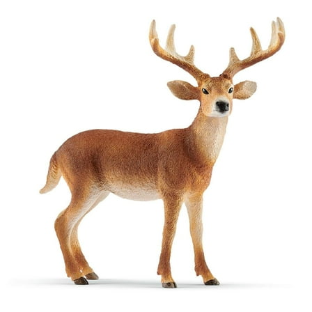 Schleich Wild Life - White-Tailed Buck Deer Figurine - Forest Animal Figures for Boys and Girls - Kids Ages 3 