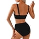 thumbnail image 4 of Conjuntos de bikini para mujer, moda de primavera para mujer, traje de baño conservador de color sólido, estilo falda con abertura, traje de baño de dos piezas para mujer, traje de baño de 2 piezas pa, 4 of 5