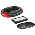 thumbnail image 2 of Solar Car Air Purifier Portable USB Air Freshener Cleaner Automatic Fresh Air Purifier, Black Red, 2 of 5