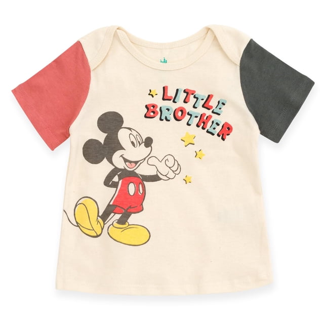 Camiseta Disney Mickey Mouse para bebés recién nacidos, color blanco roto